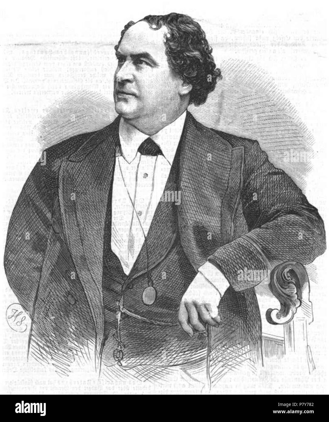 Deutsch : Hermann Hendrichs, deutscher Acteurs et Actrices im 19. Jh. 1871 191 Hermann Hendrichs (IZ 57-1871 S HScherenberg 457) Banque D'Images