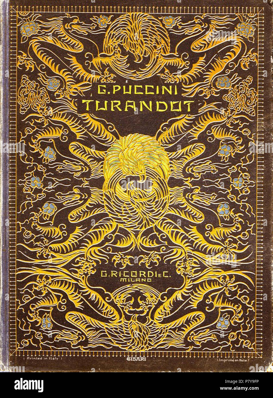 . Italiano : Giacomo Puccini, Turandot, 1926 . Italiano : Spartito del Dramma lirico in tre atti e cinque quadri, stampato a Milano per i tipi di Giulio Ricordi & C. Sas (nel 1926 Modica, Biblioteca Moncada) . 172 1926 Giacomo Puccini, Turandot, 1926 - san SAN dl IMG-00001407 Banque D'Images