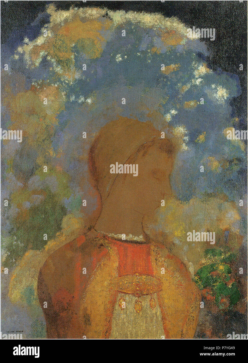 292 OdilonRedon-1905-Bouddha dans les jeunes jours Banque D'Images