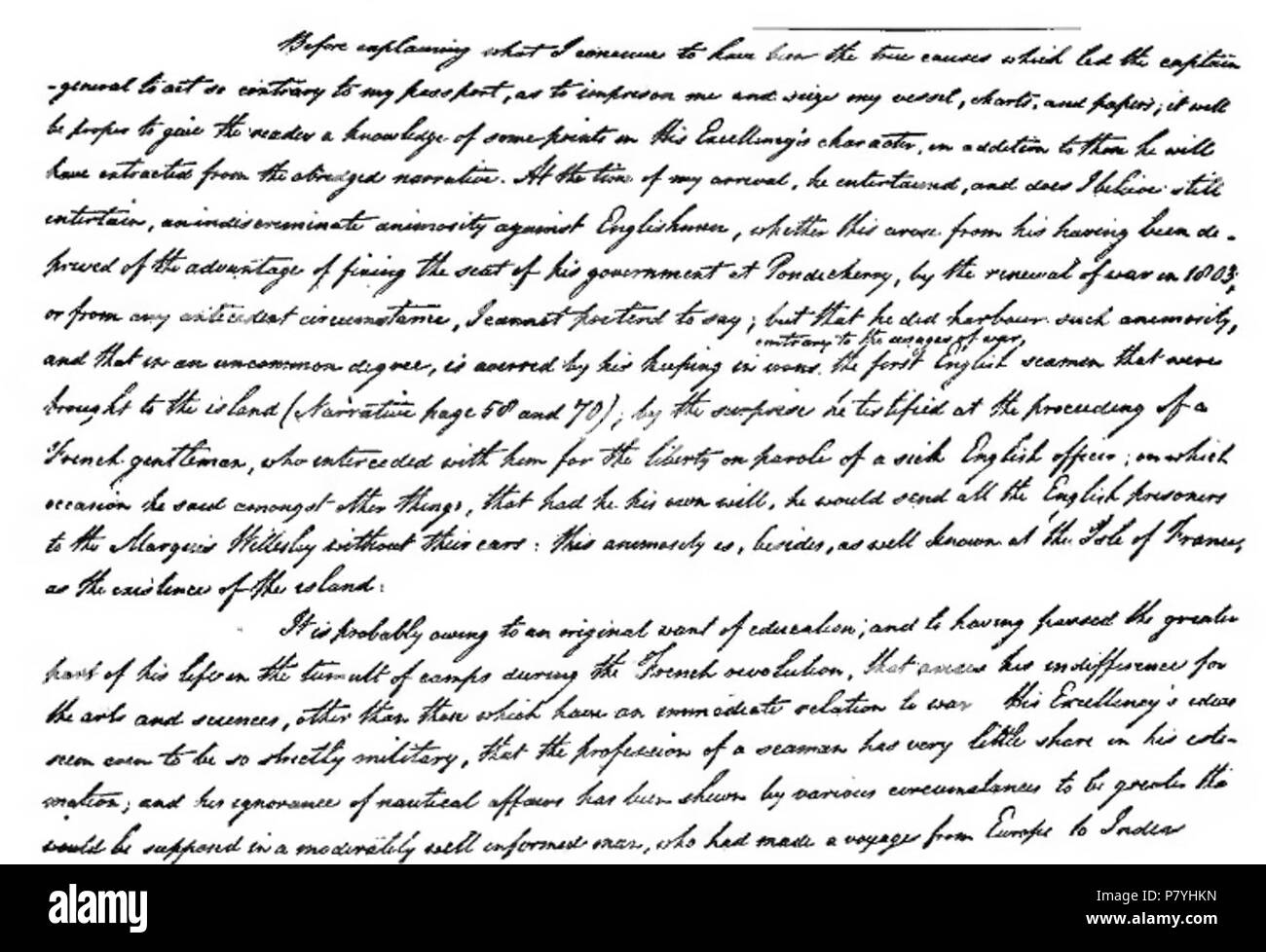 C'est la deuxième moitié de la narration affiché à la page 512 dans la vie de Matthew Flinders par Ernest Scott. L'image a subi une rotation de 90° dans le sens horaire à partir de l'original. 15 juin 2010, 17:06 (UTC). Imprimé en édition 1914. 299 Page 512 lettre (la vie de Matthew Flinders) Banque D'Images