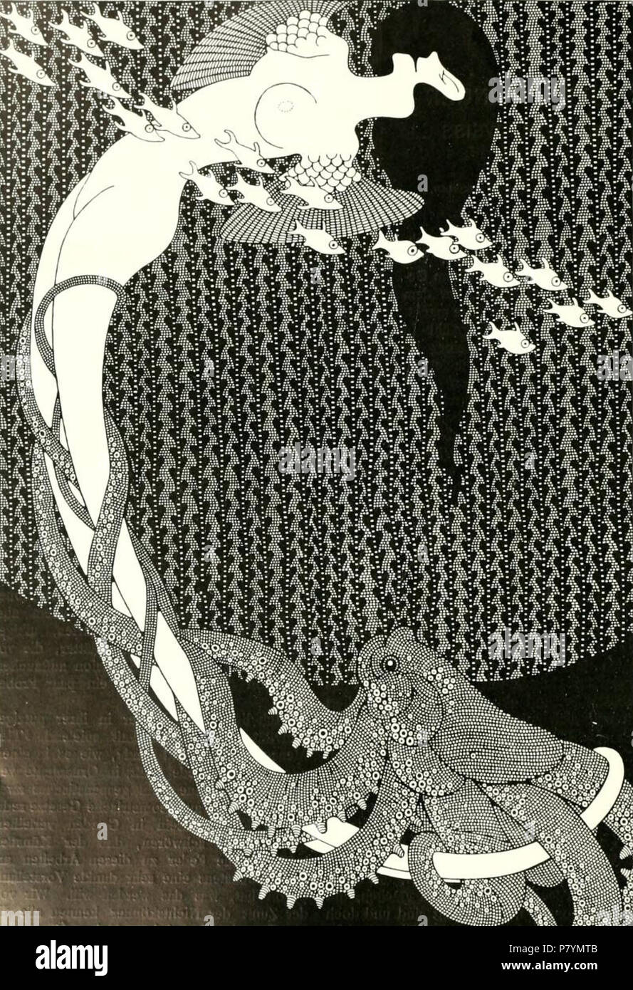 Deutsch : Mischtechnik (schwarz-weiß). Anglais : B/W dessin. circa 1907/1908 224 Julius Klinger Dimensions Banque D'Images