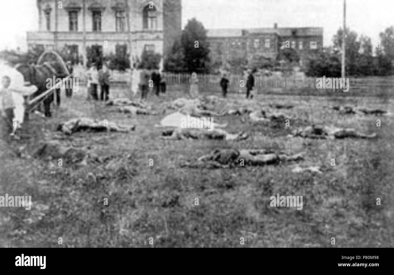 : . Anglais : l'excavation de masse un enfouissement dans le Kharkiv Cheka. Entre 1918 et 1923 328 003 la terreur rouge Banque D'Images