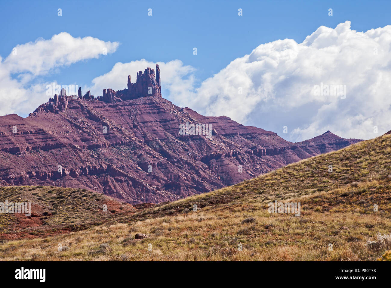 Fisher Towers, Castle Valley Road Banque D'Images