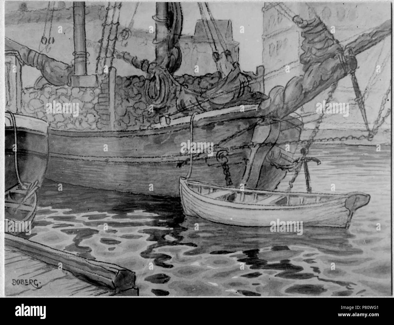 368 Teckning-Vedskuta - - S 1022 Hultsfredsfestivalen museet Banque D'Images