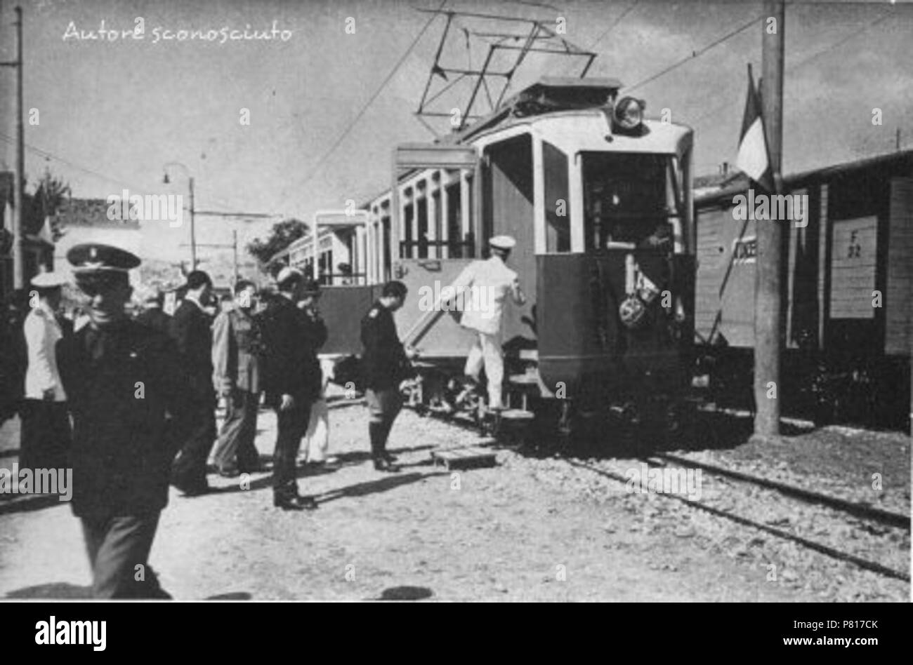 Tranvia di offida - Seconda inaugurazione Offida - 1942 Tramway 378 Banque D'Images