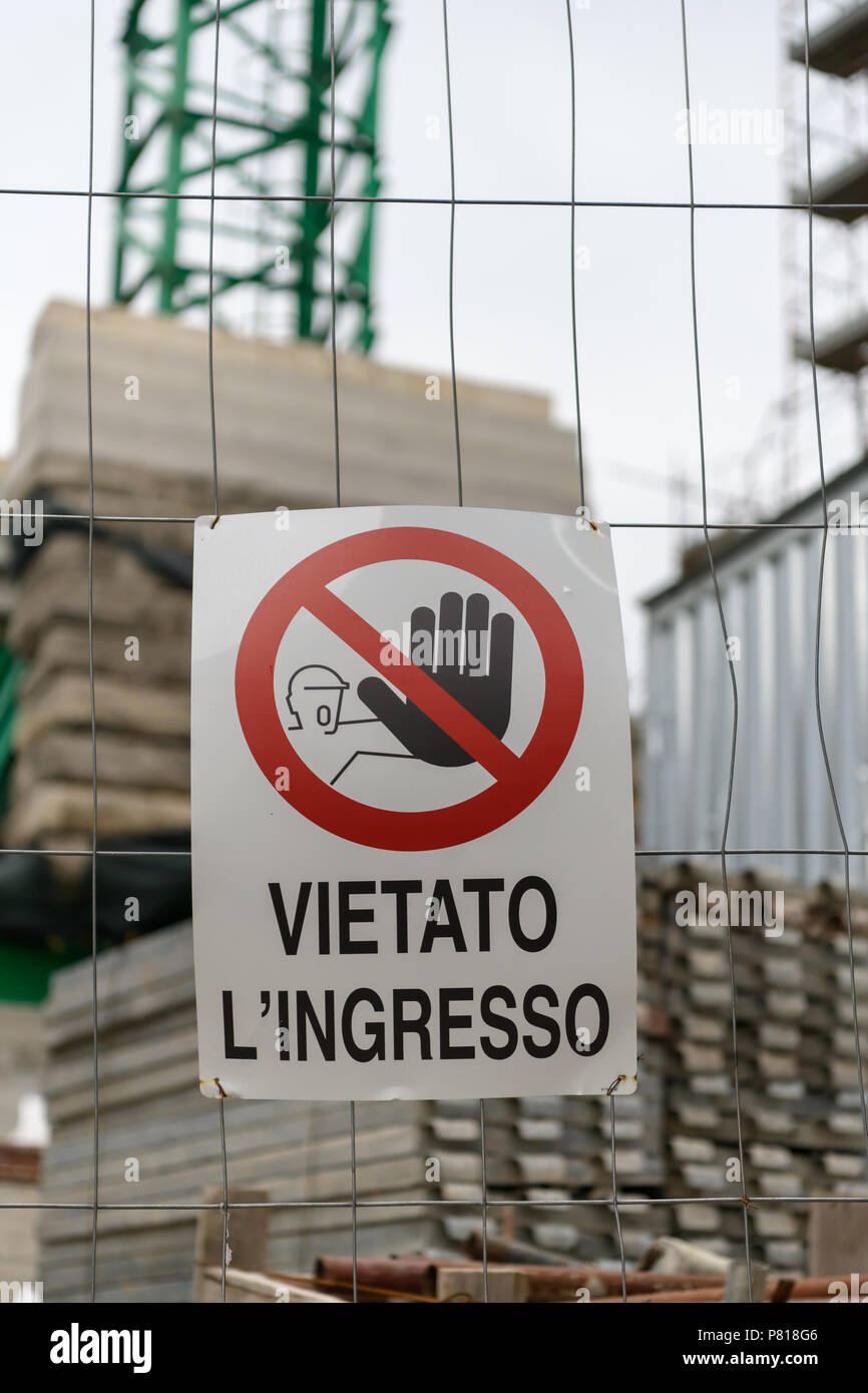 N'entrez pas signer Banque D'Images