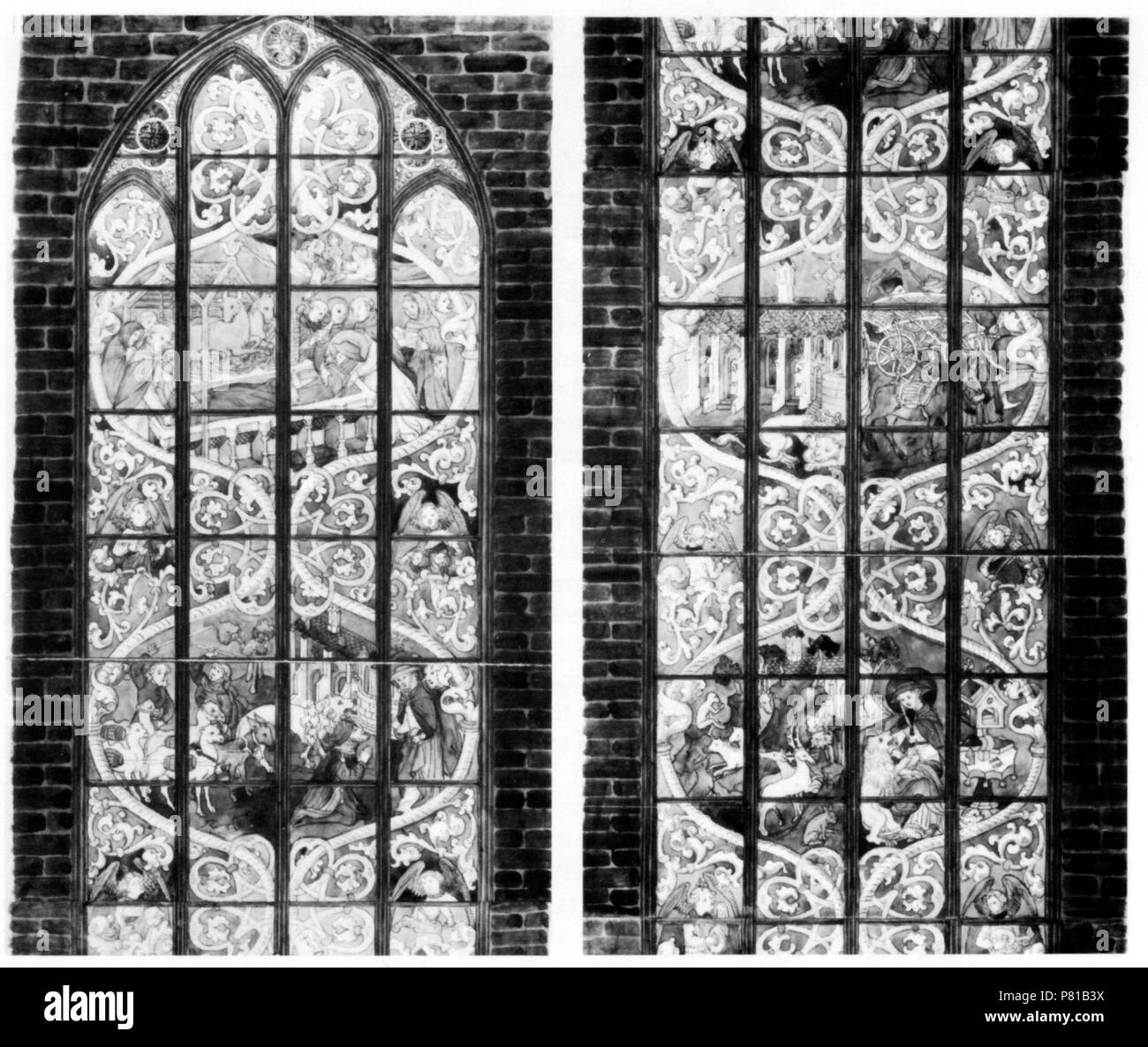 N/A. N/A 405 WP - Burgkirchenfenster Hieronymusfenster - 1840 Banque D'Images