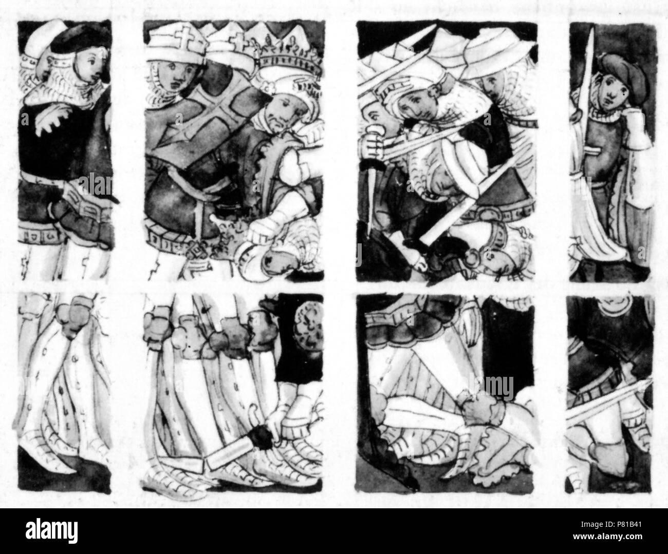 N/A. N/A 405 WP - Burgkirchenfenster Kreuzlegendenfenster - Konstantin 1840 Banque D'Images