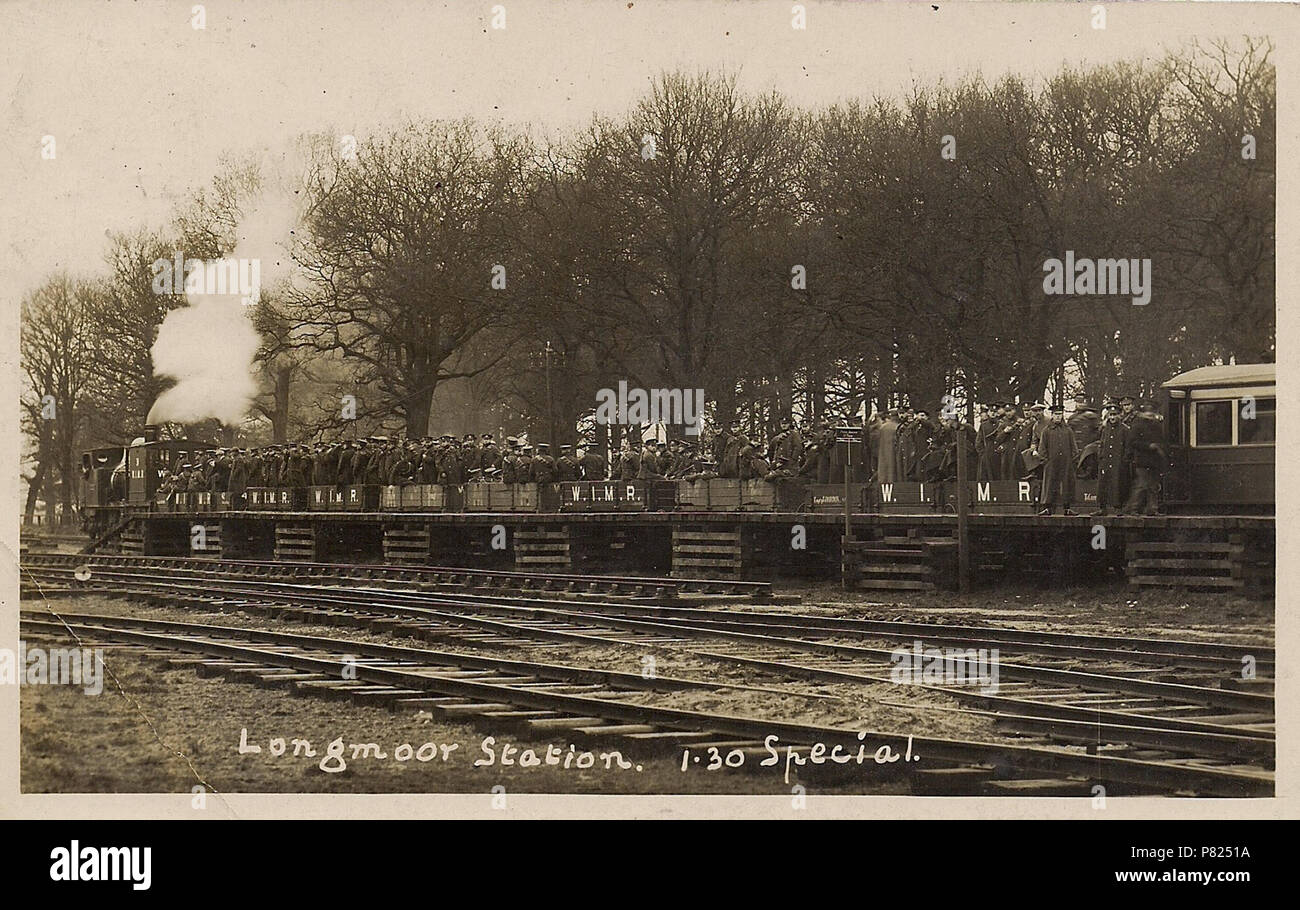 Longmoor Downs railway station . Postally utilisé 27 janvier 1913 249 Longmoor Downs railway station Banque D'Images