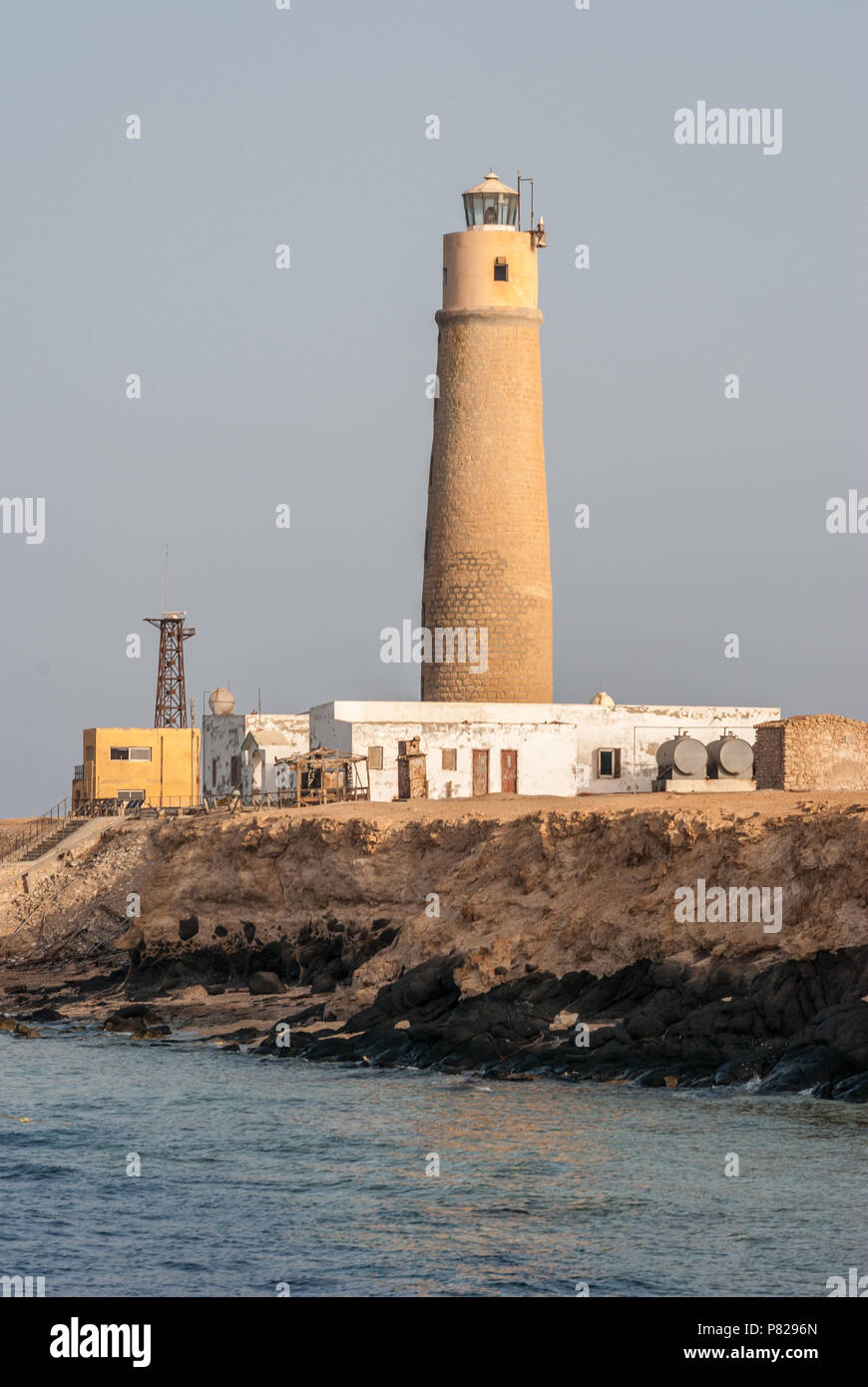 Phare, big brother island, Red Sea, Egypt Banque D'Images