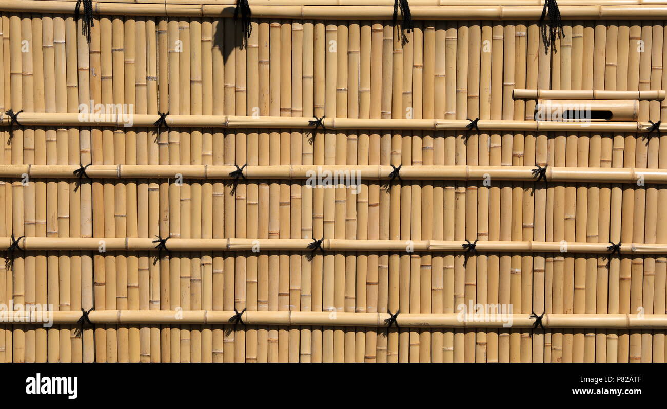 panneau de clôture en bambou de style japonais Banque D'Images