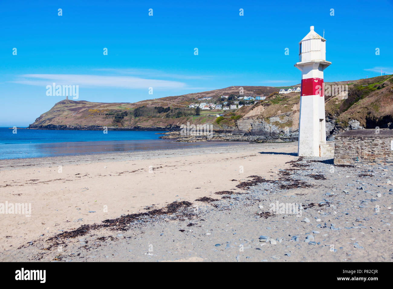 Leuchtturm à Port Erin sur l'île de Man. Port Erin, Île de Man). Banque D'Images