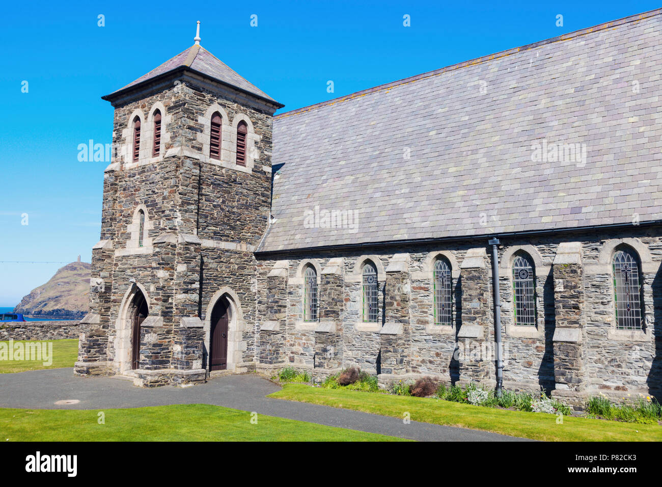 Église à Port Erin sur l'île de Man. Port Erin, Île de Man). Banque D'Images
