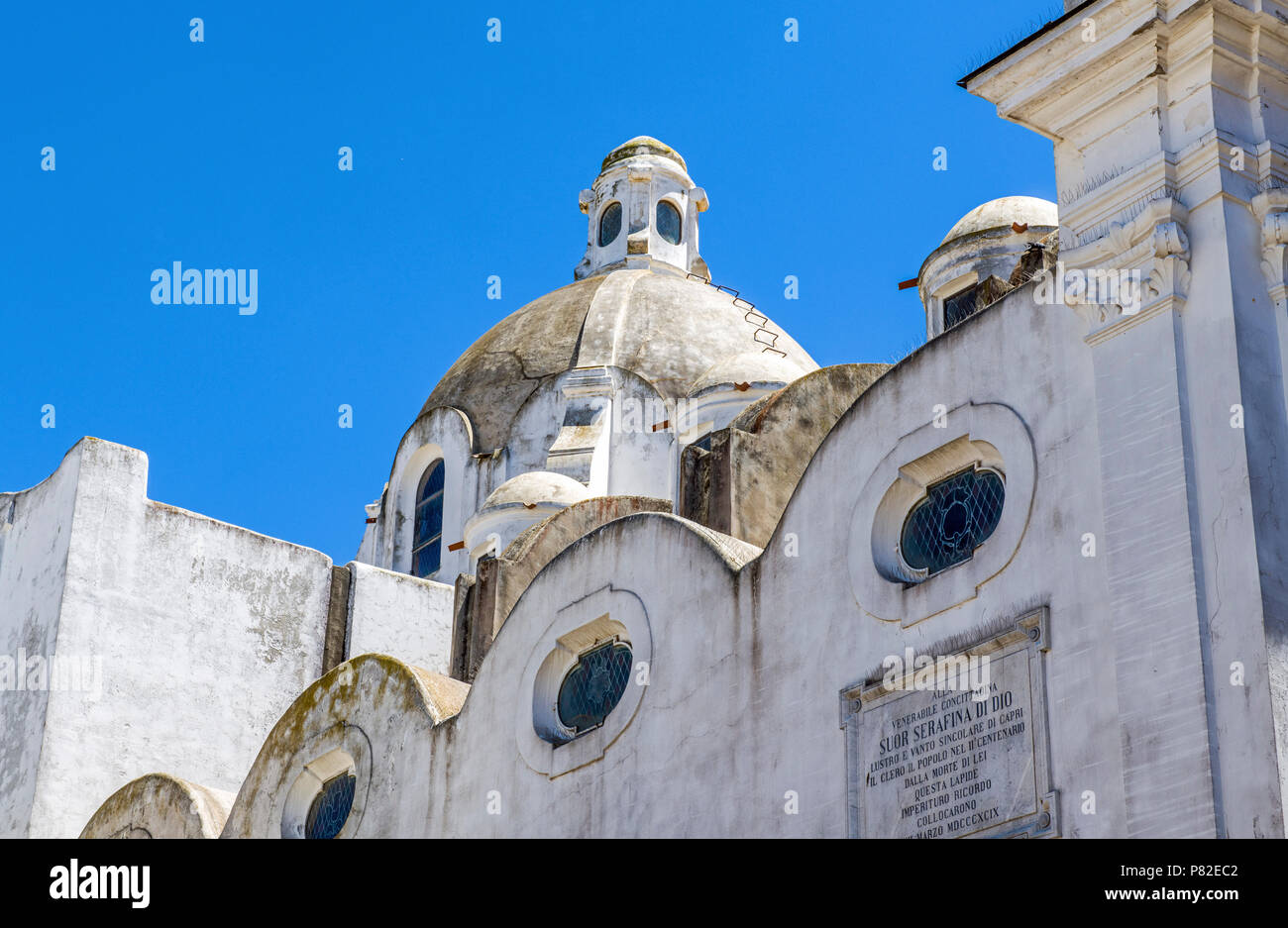 L'église de Santo Stefano sur l'île de Capri, Italie Banque D'Images
