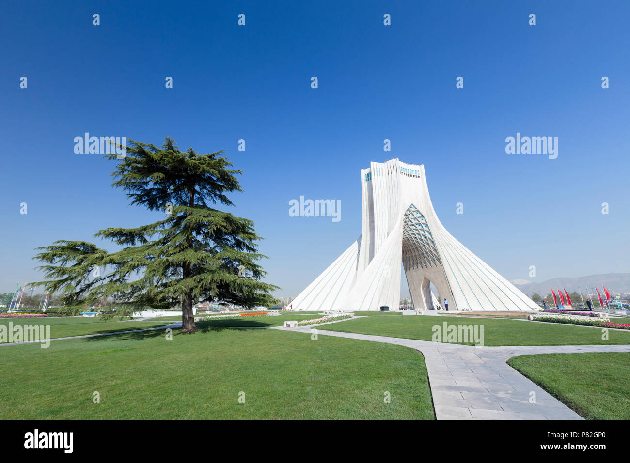La tour Azadi, Borj-e Azadi, Téhéran, Iran Banque D'Images