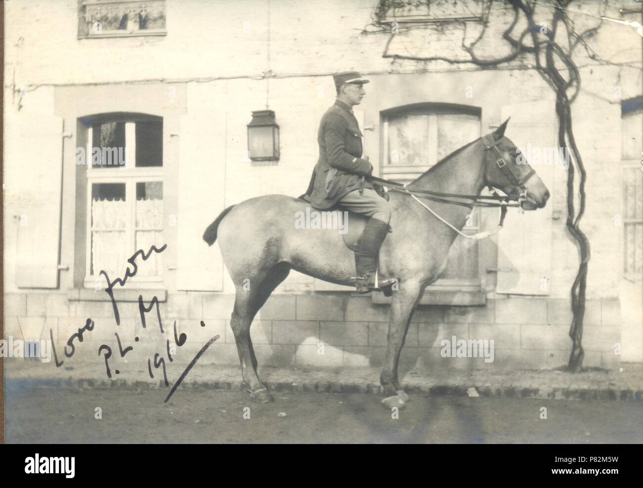 Photographie de Paul Maze inscrit personnellement Banque D'Images