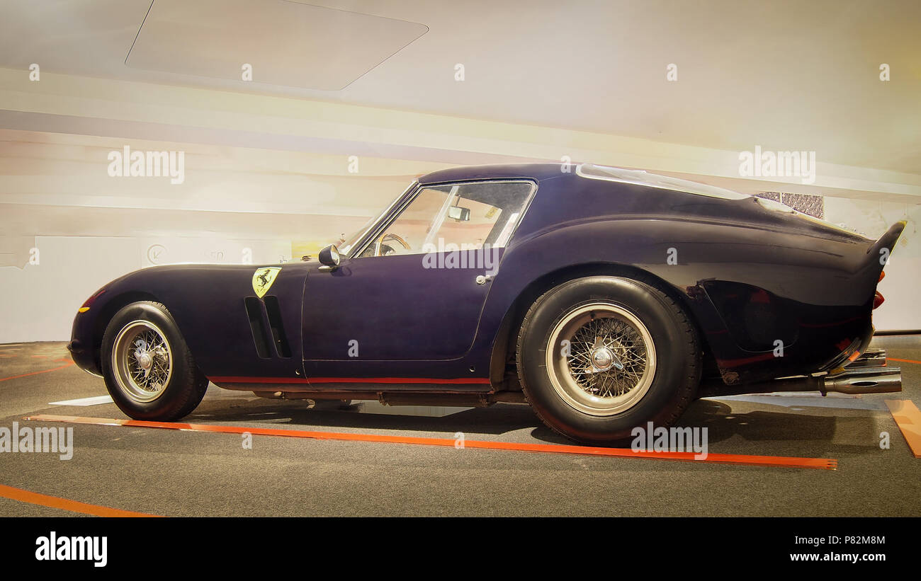 MARANELLO, ITALIE - 21 juillet 2017 : 1962 Ferrari 250 GTO dans le Musée Ferrari. Banque D'Images
