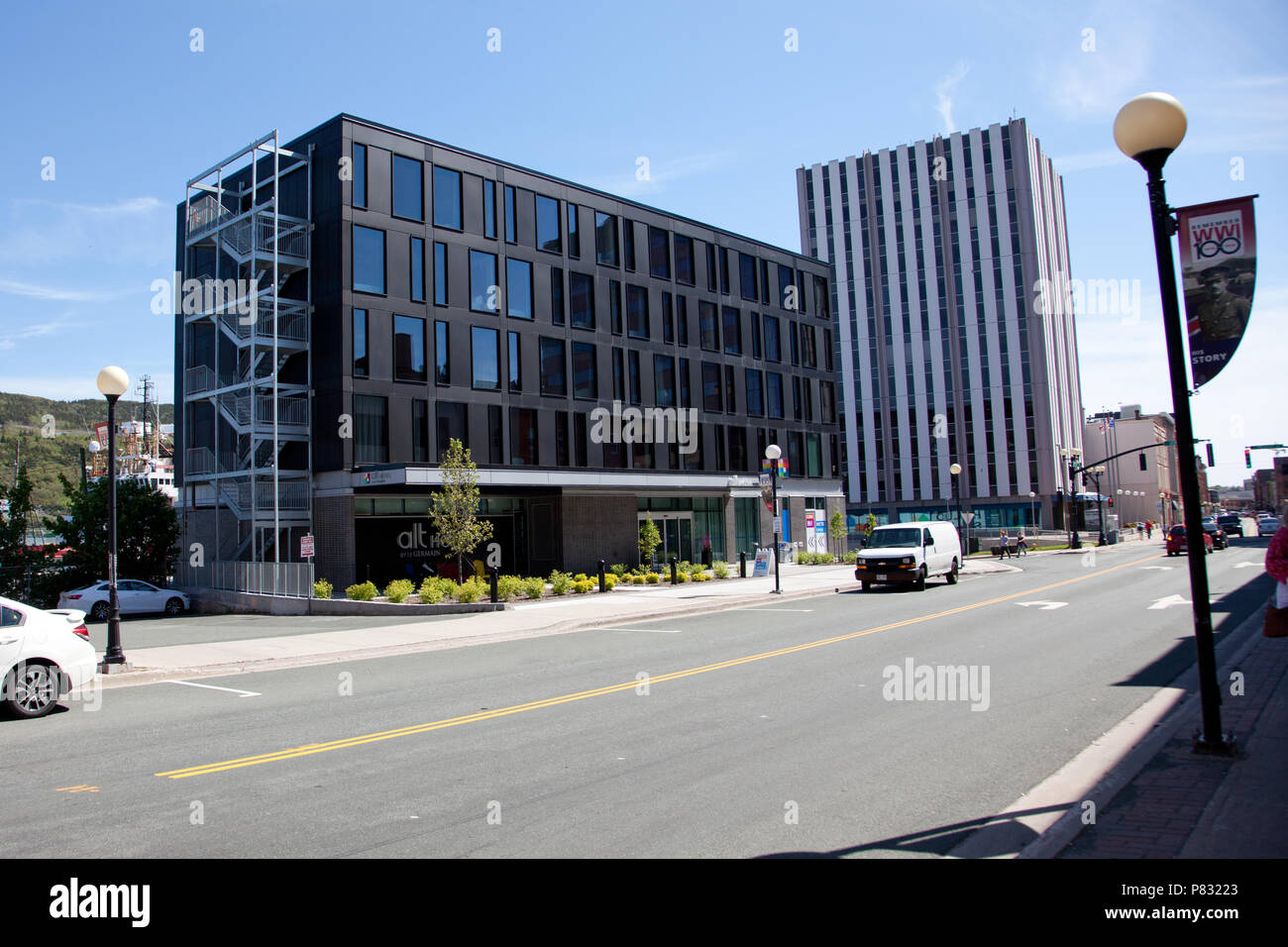 23 juin 2018- Saint John's, Terre-Neuve : l'hôtel ALT, nouvellement construite sur la rue Water, centre-ville Banque D'Images