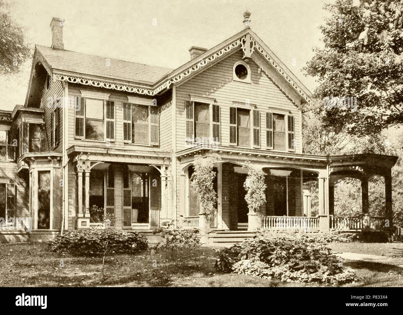 Accueil du Président William McKinley et de la Première Dame Ida McKinley, Canton, Ohio, vers 1900 Banque D'Images