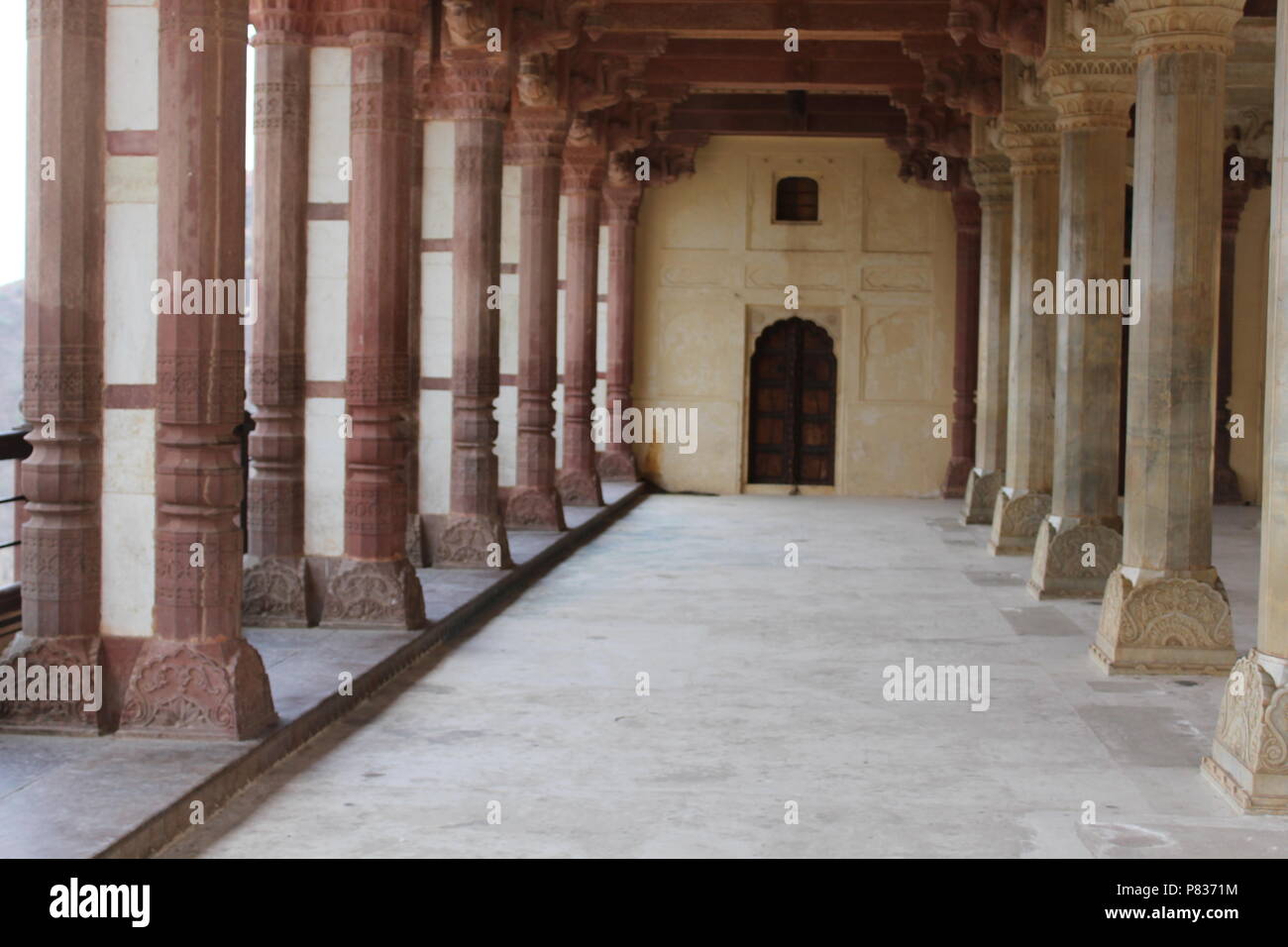 Diwan-i-Khas Fort Amber, l'un des attraits de l'Amber Palace est le Diwan-i-Khas ou la salle d'audience privée. Banque D'Images
