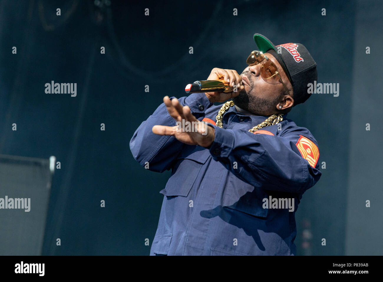 Milwaukee, Wisconsin, États-Unis. 7 juillet, 2018. (BIG BOI ANTWAN ANDRÉ PATTON) lors Summerfest Music Festival à Henry Maier Festival Park à Milwaukee, Wisconsin Crédit : Daniel DeSlover/ZUMA/Alamy Fil Live News Banque D'Images