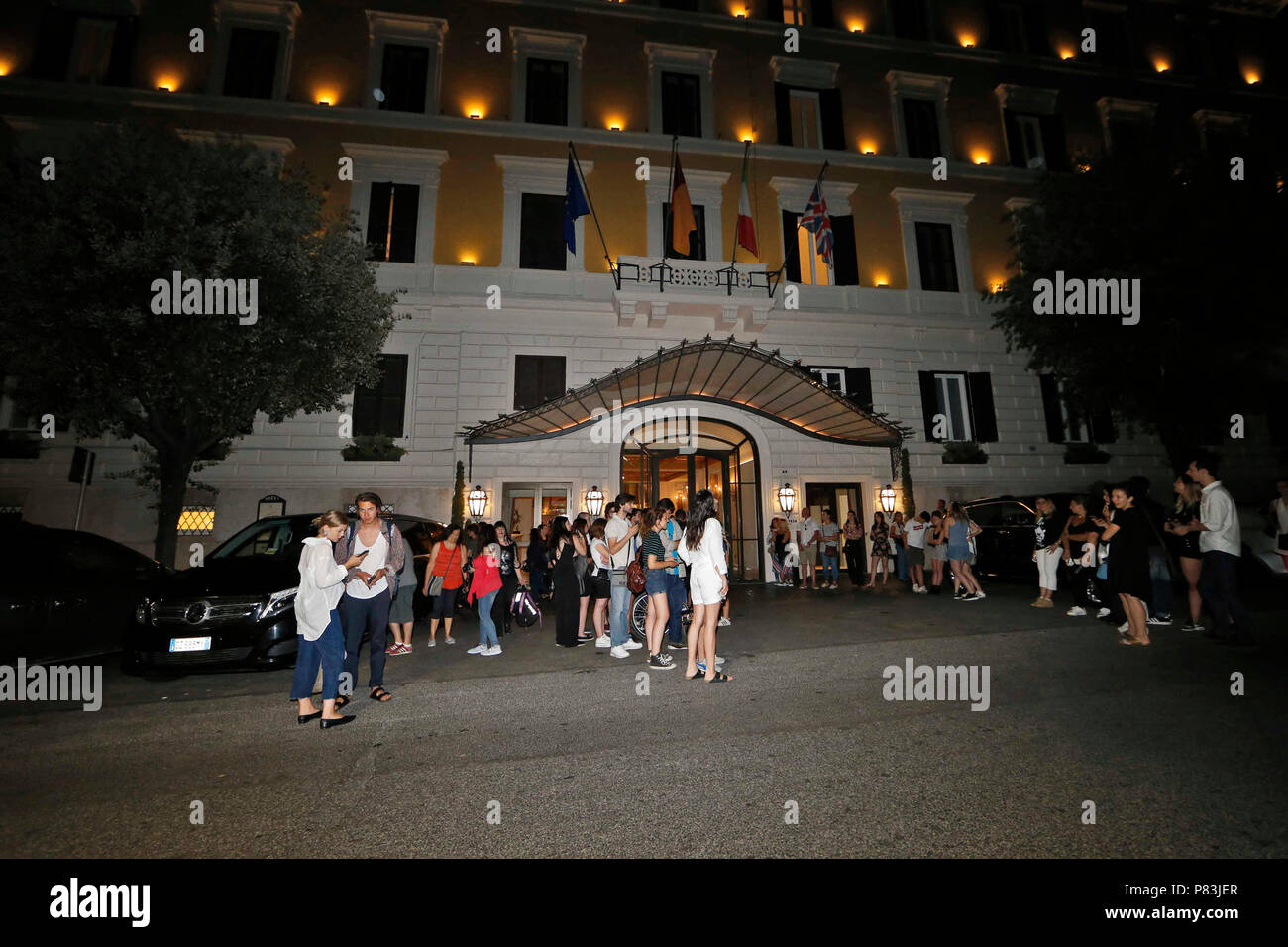 Rome, Italie. 9e juillet 2018. JOHNNY DEEP TOUS Hôtel EDEN *** NO WEB *** *** PAS DE SERVICE QUOTIDIEN indépendant Crédit : Photo Agency Srl/Alamy Live News Banque D'Images