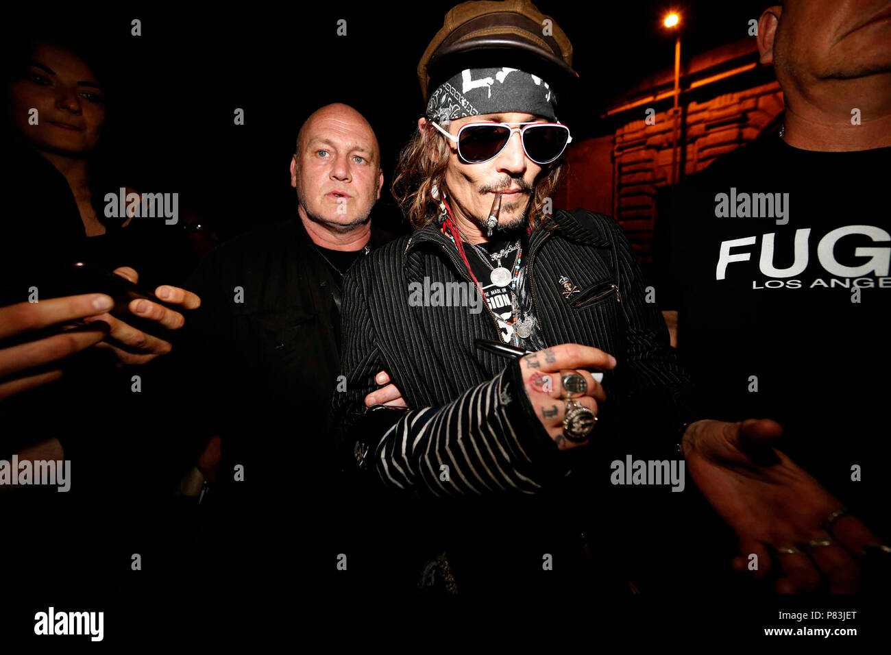 Rome, Italie. 9e juillet 2018. JOHNNY DEEP TOUS Hôtel EDEN *** NO WEB *** *** PAS DE SERVICE QUOTIDIEN indépendant Crédit : Photo Agency Srl/Alamy Live News Banque D'Images