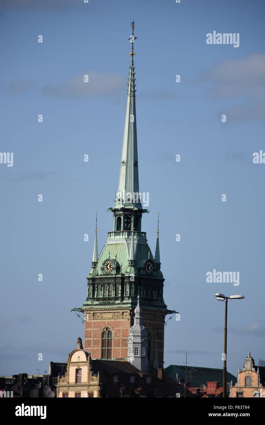 Stockholm, Suède, Skandinavien, Stadt, Hauptstadt, Södermalm, Gamla Stan, Altstadt, Bürgerhaus, Jugendstil, Kirche Banque D'Images