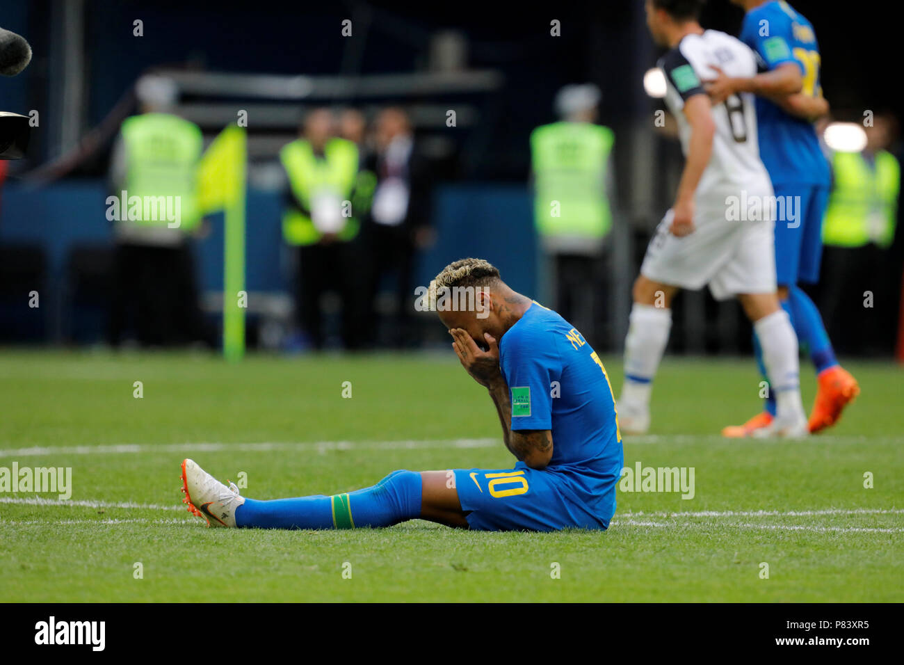 SAINT PETERSBURG, Russie - le 22 juin : le Brésil de Neymar l'équipe nationale pendant la Coupe du Monde FIFA 2018 Russie groupe e match entre le Brésil et le Costa Rica au Stade de Saint-Pétersbourg le 22 juin 2018 à Saint-Pétersbourg, en Russie. Banque D'Images