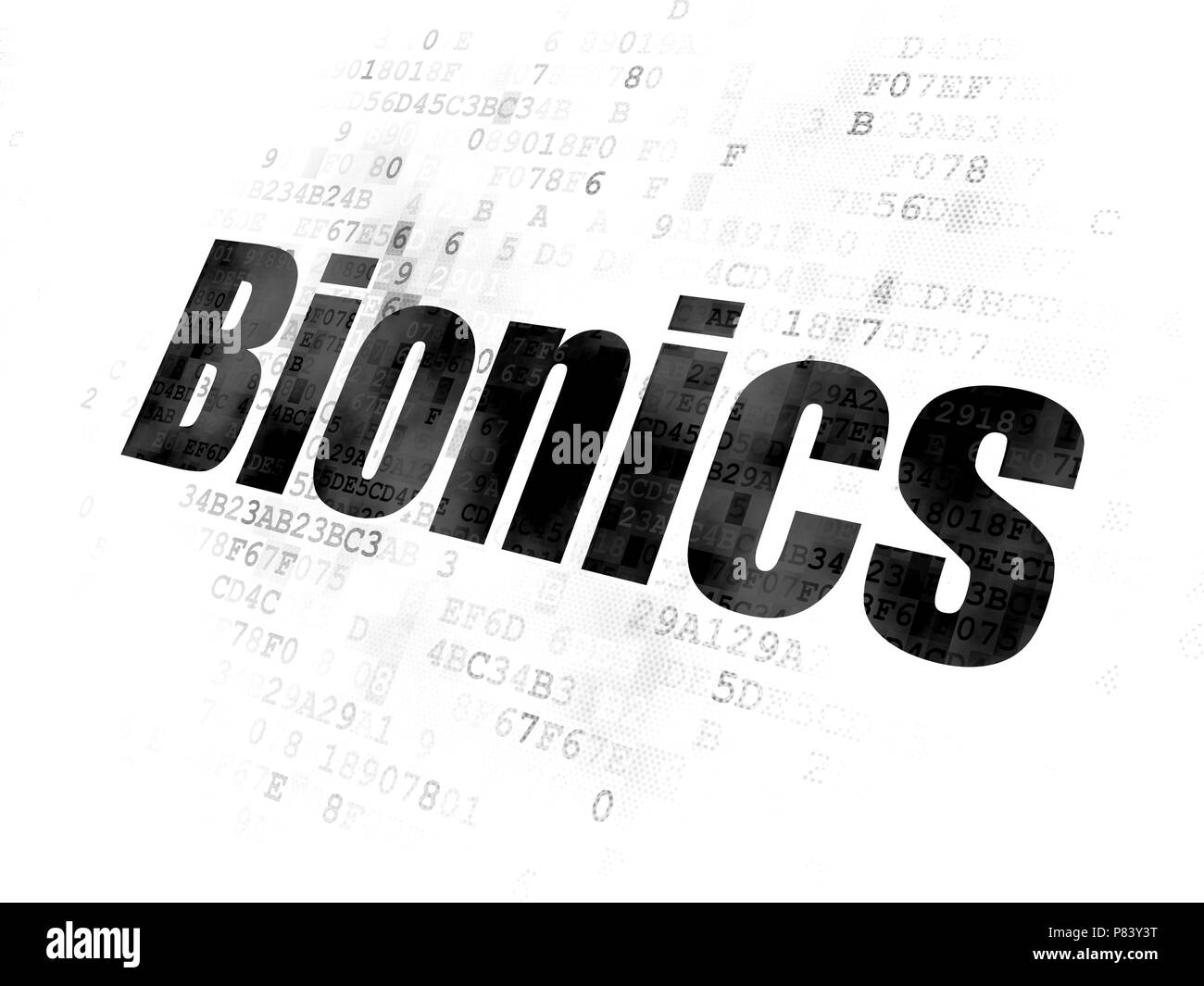 Science concept : Bionics sur fond numérique Banque D'Images