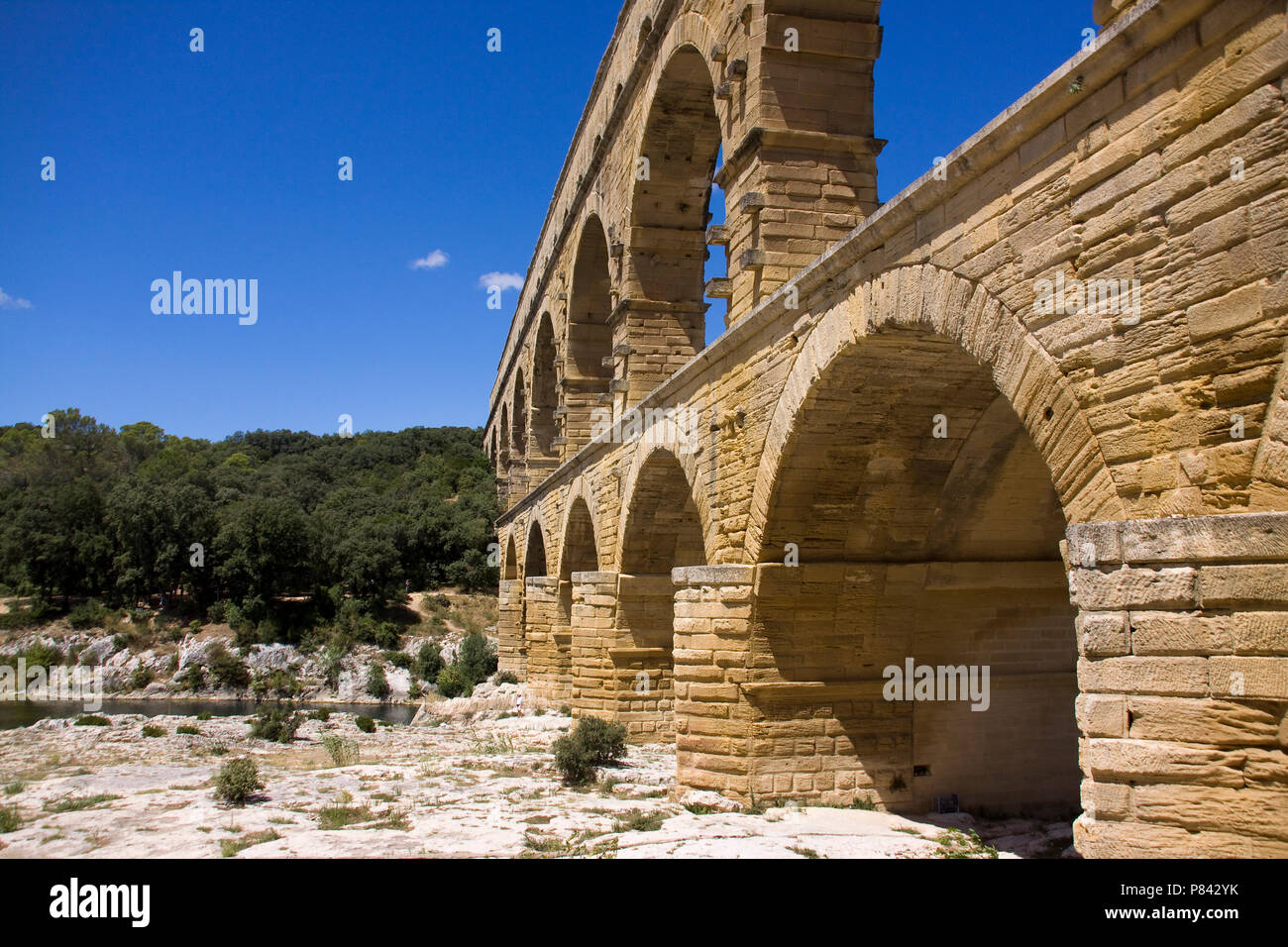 Le pont du Gard dans de Cevennen Frankrijk ; le pont du Gard à Cevennen France Banque D'Images