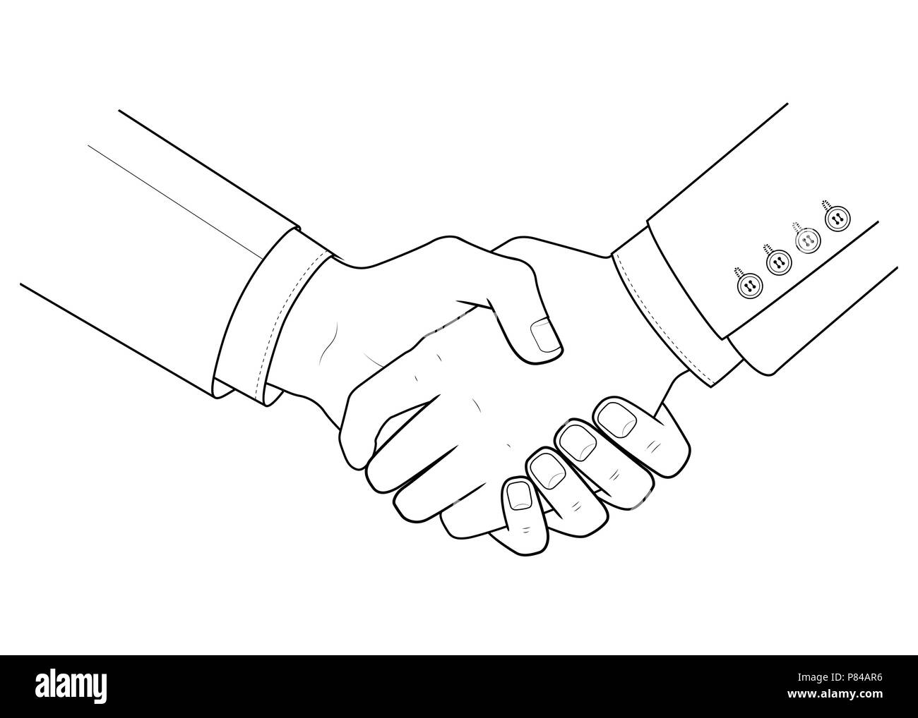 Des hommes d'Handshake Illustration de Vecteur