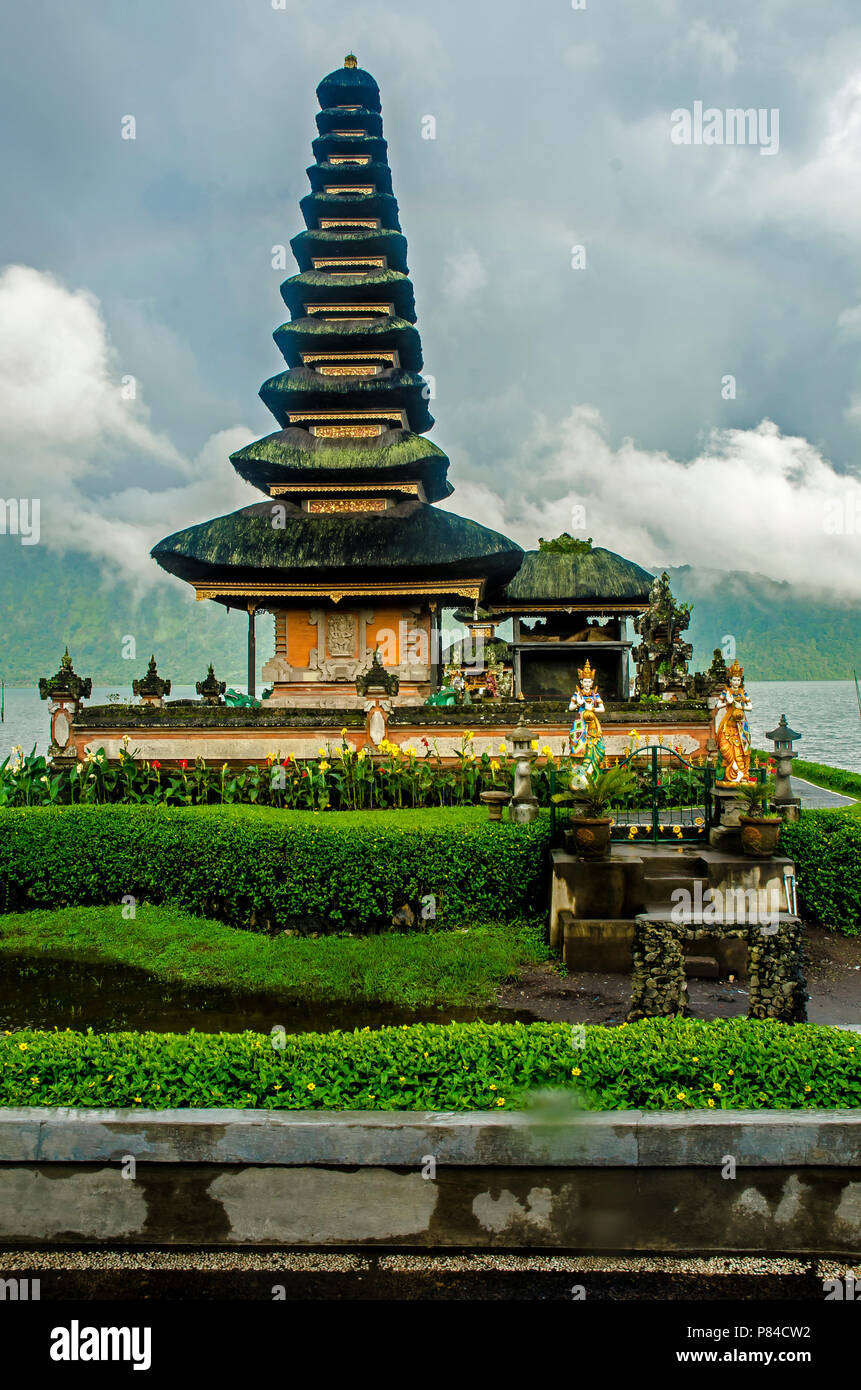 Pura Ulun Danu, Danau Beratan, Bali Bedugul Banque D'Images