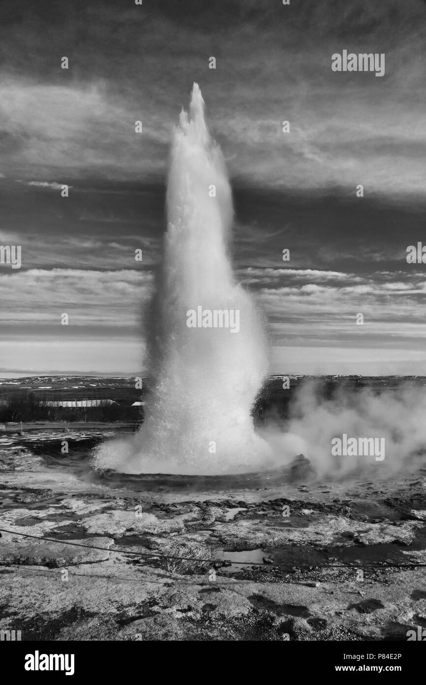 Strokku éruption, Geysir Banque D'Images