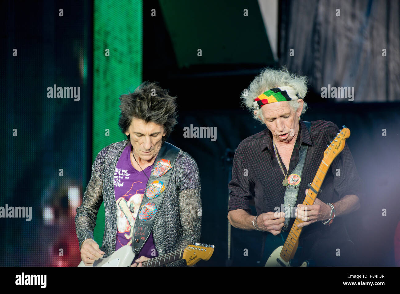 Ron Wood, Keith Richards, les Rolling Stones Banque D'Images