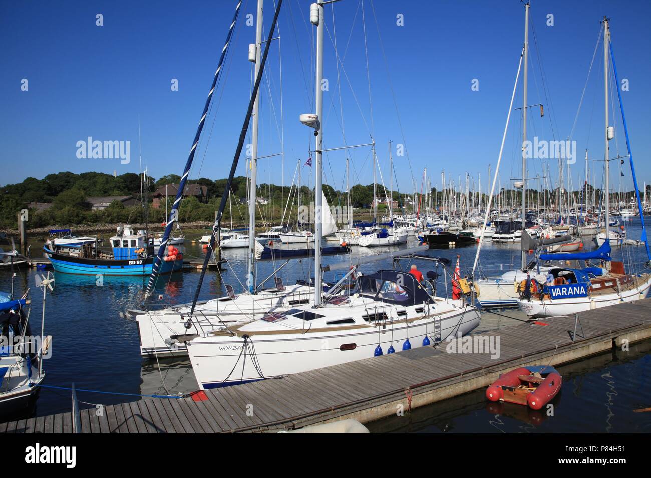 Town Quay, Lymington, Hampshire, Royaume-Uni Banque D'Images