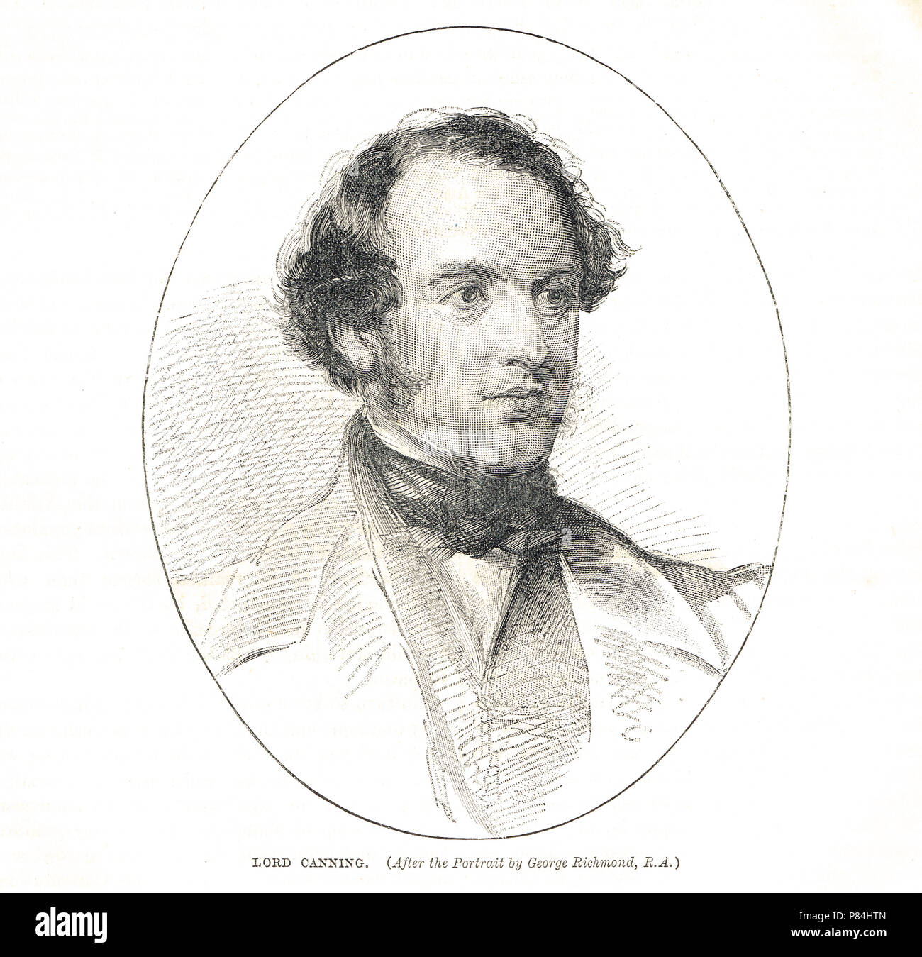 Charles Canning, 1er comte Canning , gouverneur général de l'Inde au cours de la rébellion indienne de 1857, et le premier vice-roi de l'Inde Banque D'Images