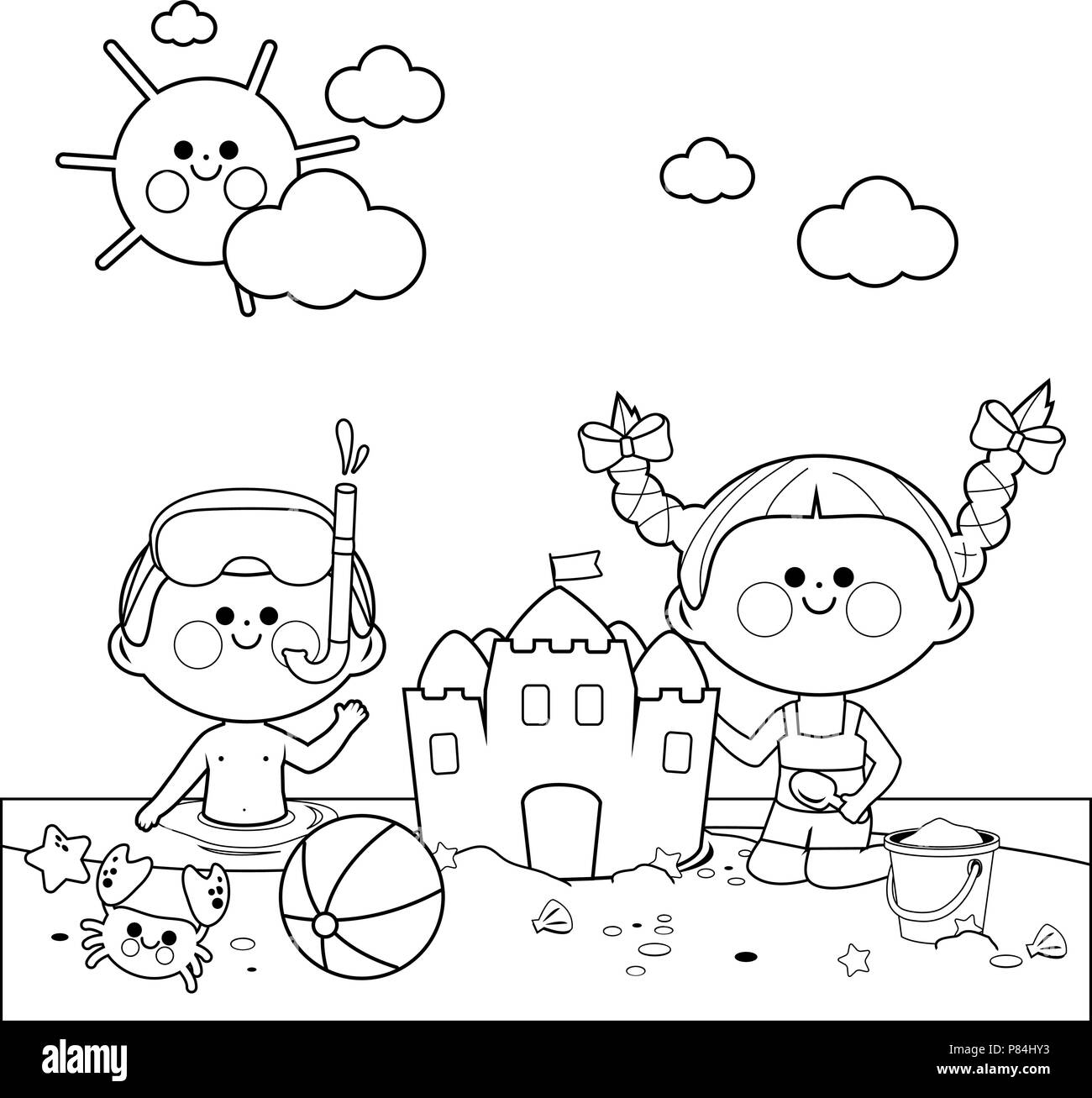 Coloriage Chateau De Sable