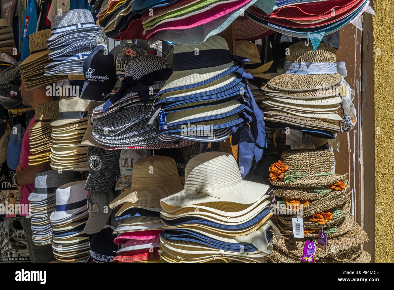 Hat Shop à Corso Italia Sorrento Italie Banque D'Images