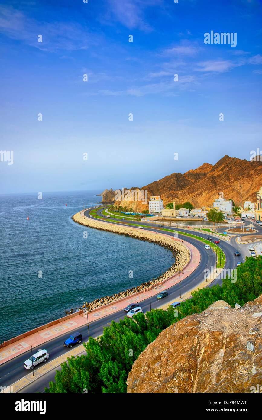 Paysage à muttrah muscat Oman Banque D'Images