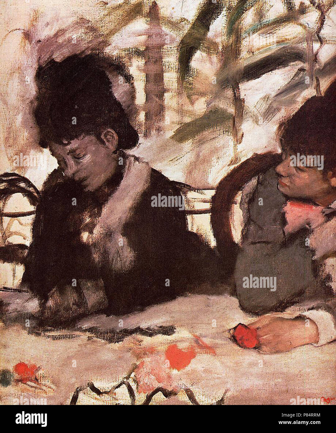 Edgar Degas - Au Café C.1877 Banque D'Images