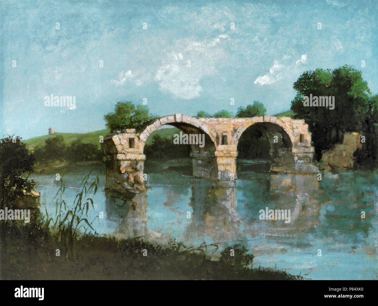 Gustave Courbet - 'Le Pont D'ambrussum Banque D'Images