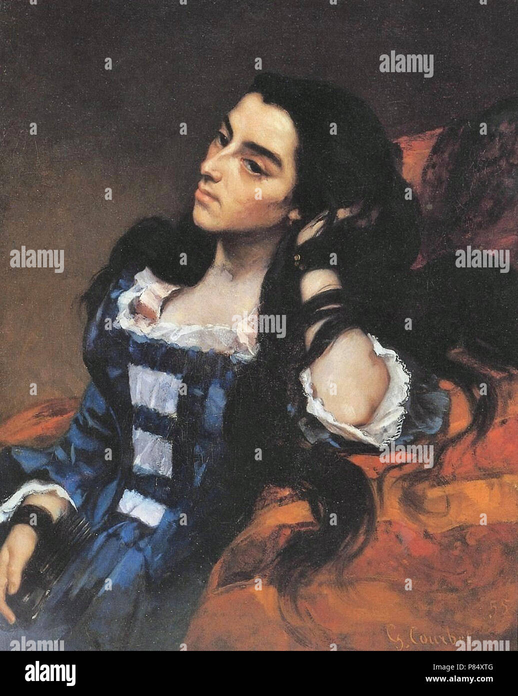 Gustave Courbet - Portrait d'une dame espagnole Banque D'Images