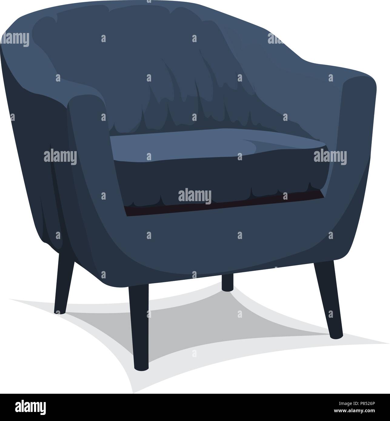 Fauteuil sur fond blanc Illustration de Vecteur