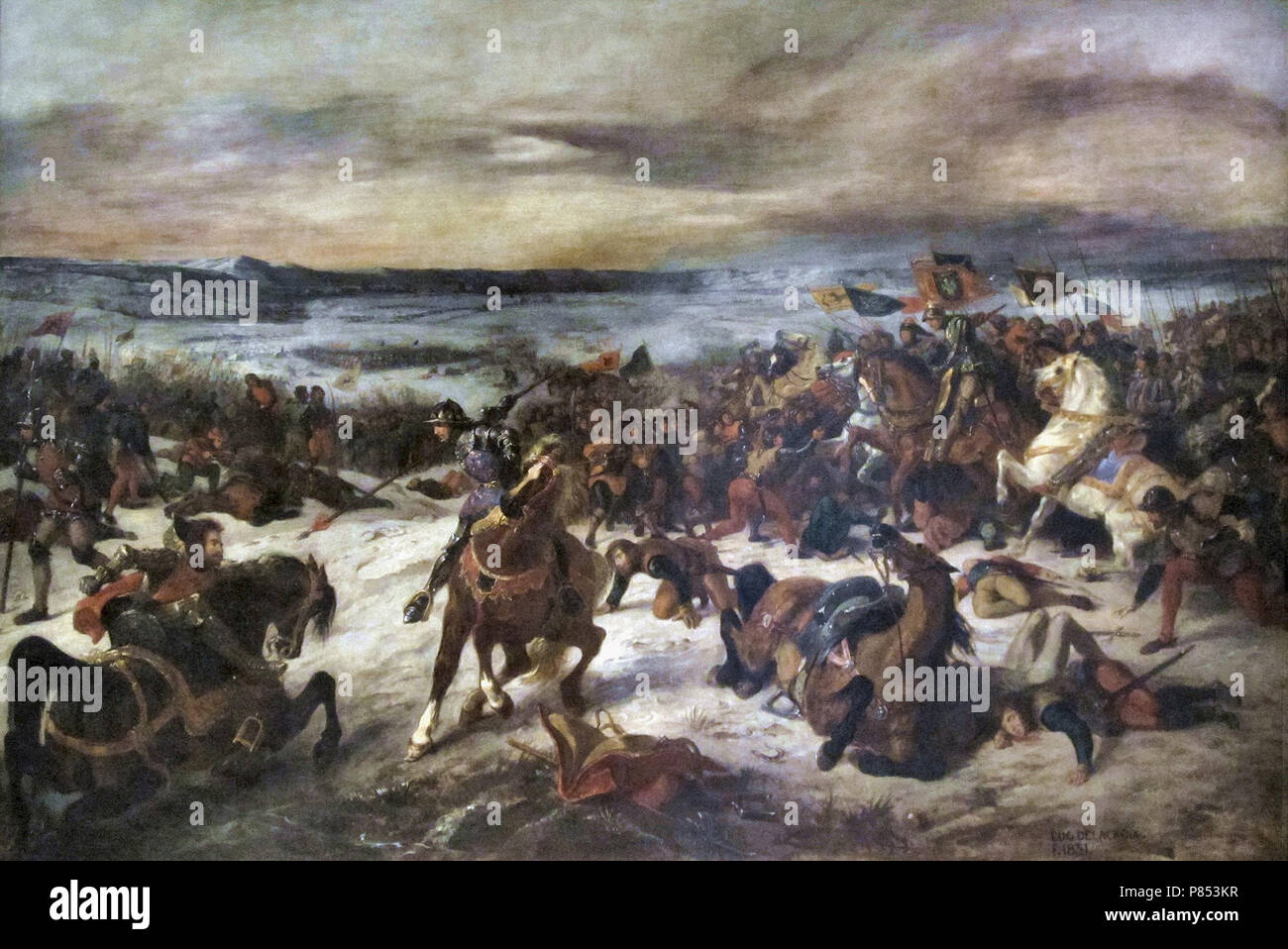 Eugène Delacroix - la Bataille de Nancy Banque D'Images