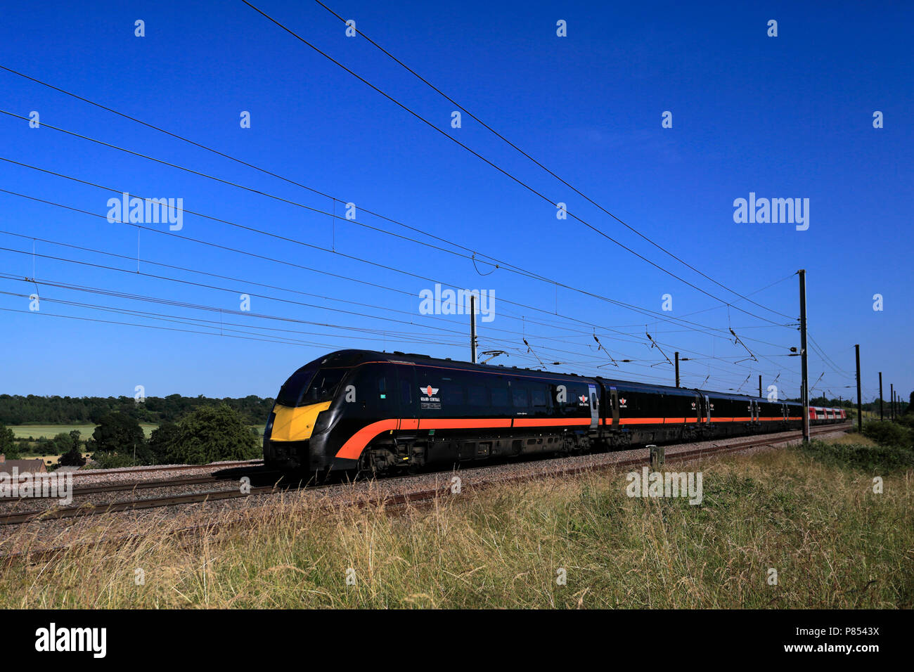 180 classe Zephyr, Grand Central Trains, East Coast Main Line Railway, Peterborough (Cambridgeshire, Angleterre, RU Banque D'Images