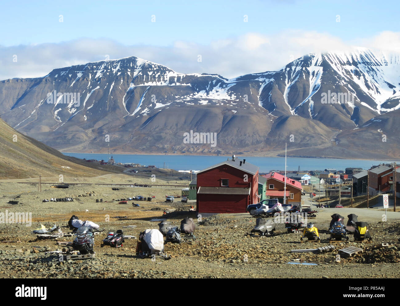 Longyearbyen, Spitsberg Banque D'Images