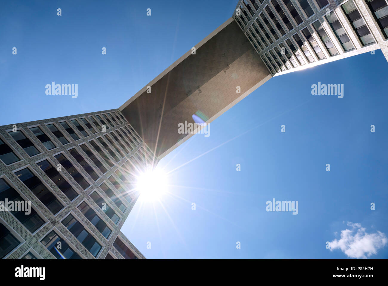 La plus haute tour résidentielle et les plus récentes d'Amsterdam Le Pontsteiger «' | Faits saillants d'Amsterdam Banque D'Images