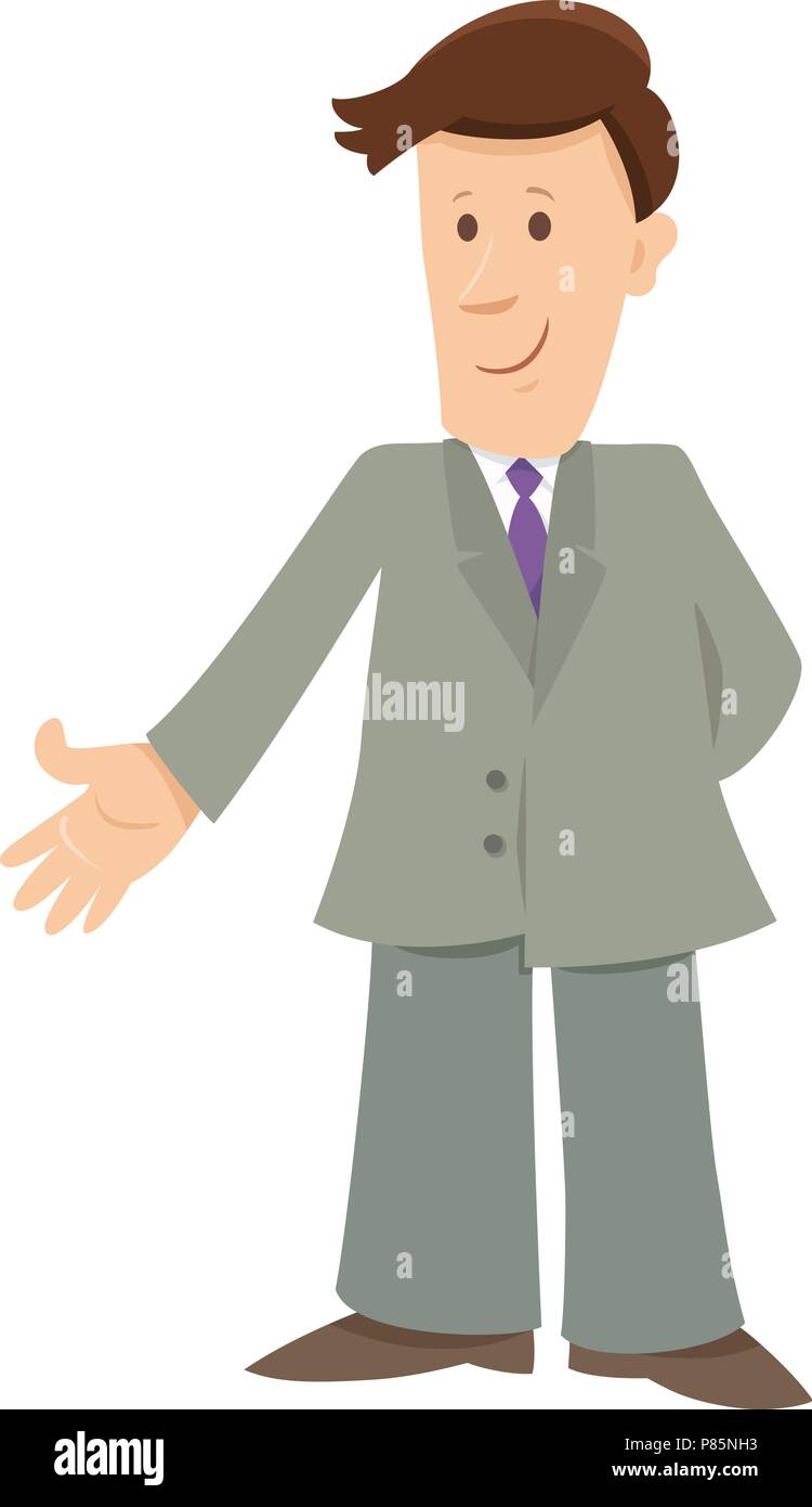 Cartoon Illustration de l'homme d'affaires ou le caractère de Illustration de Vecteur
