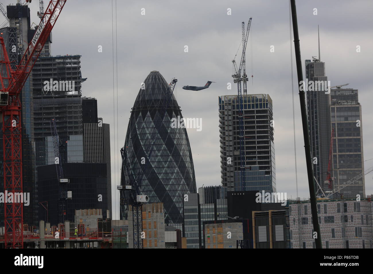 Centenaire de la RAF au défilé aérien centre de Londres Banque D'Images